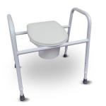 Extra Wide Commode Frame with Splash Guard in Kenya