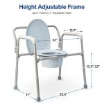 Extra Wide Commode Frame with Splash Guard in Kenya